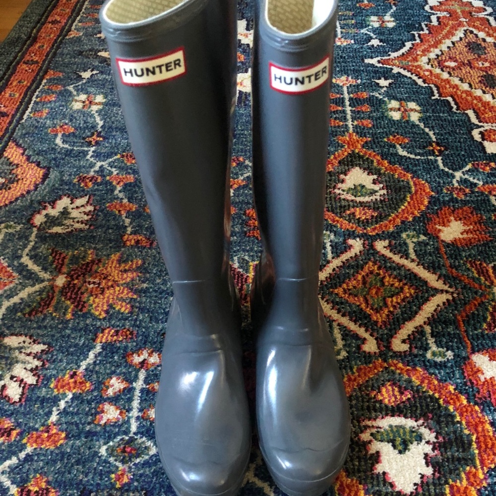 Hunter Grey Tall Boots